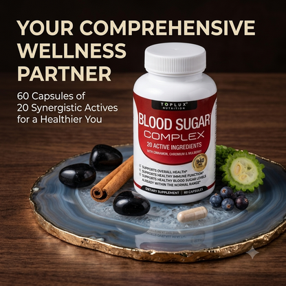 Blood Sugar Support Capsules – Herbal & Vitamin Daily Wellness Formula (60 Capsules)