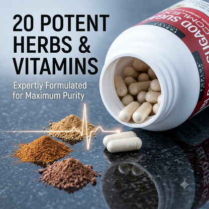 Blood Sugar Support Capsules – Herbal & Vitamin Daily Wellness Formula (60 Capsules)
