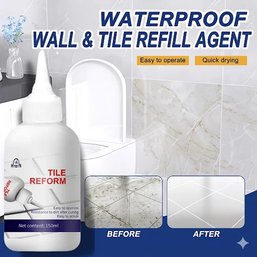 Waterproof White Tile Gap Sealant for Bathroom & Home Repairs