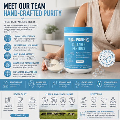 Collagen Peptides Powder – Daily Beauty & Wellness Supplement for Hair, Skin & Nails