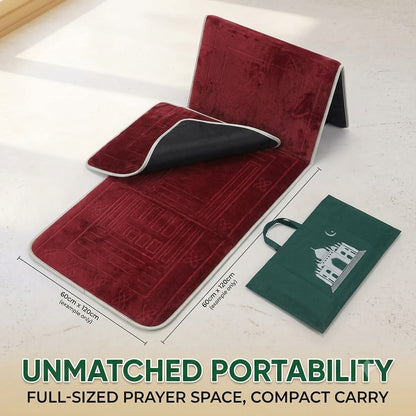 Foldable Muslim Prayer Rug Foam Prayer Mat with Comfortable Backrest