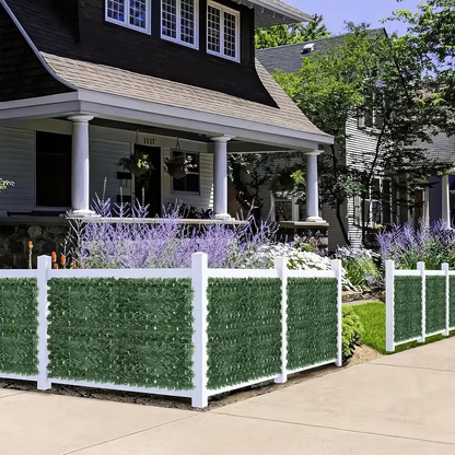 Artificial Greenery Fence Decorative Faux Plant for Balcony, Terrace & Yard