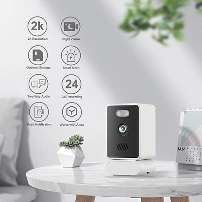 3MP WIFI 2.4G/5G Wireless CCTV with Motion Detection, Night Vision & Two-Way Audio