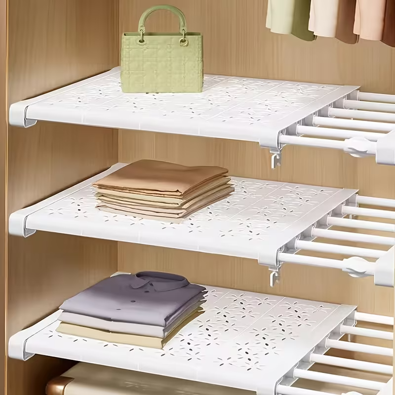Stainless Steel Bathroom Storage Rack Tube Shelving Organizer for Home