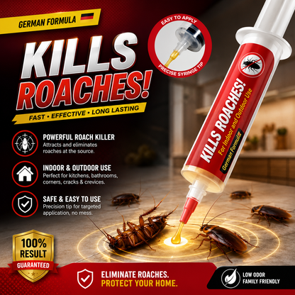 Cockroach Killer Gel Bait – Easy-Apply Syringe for Effective Pest Control
