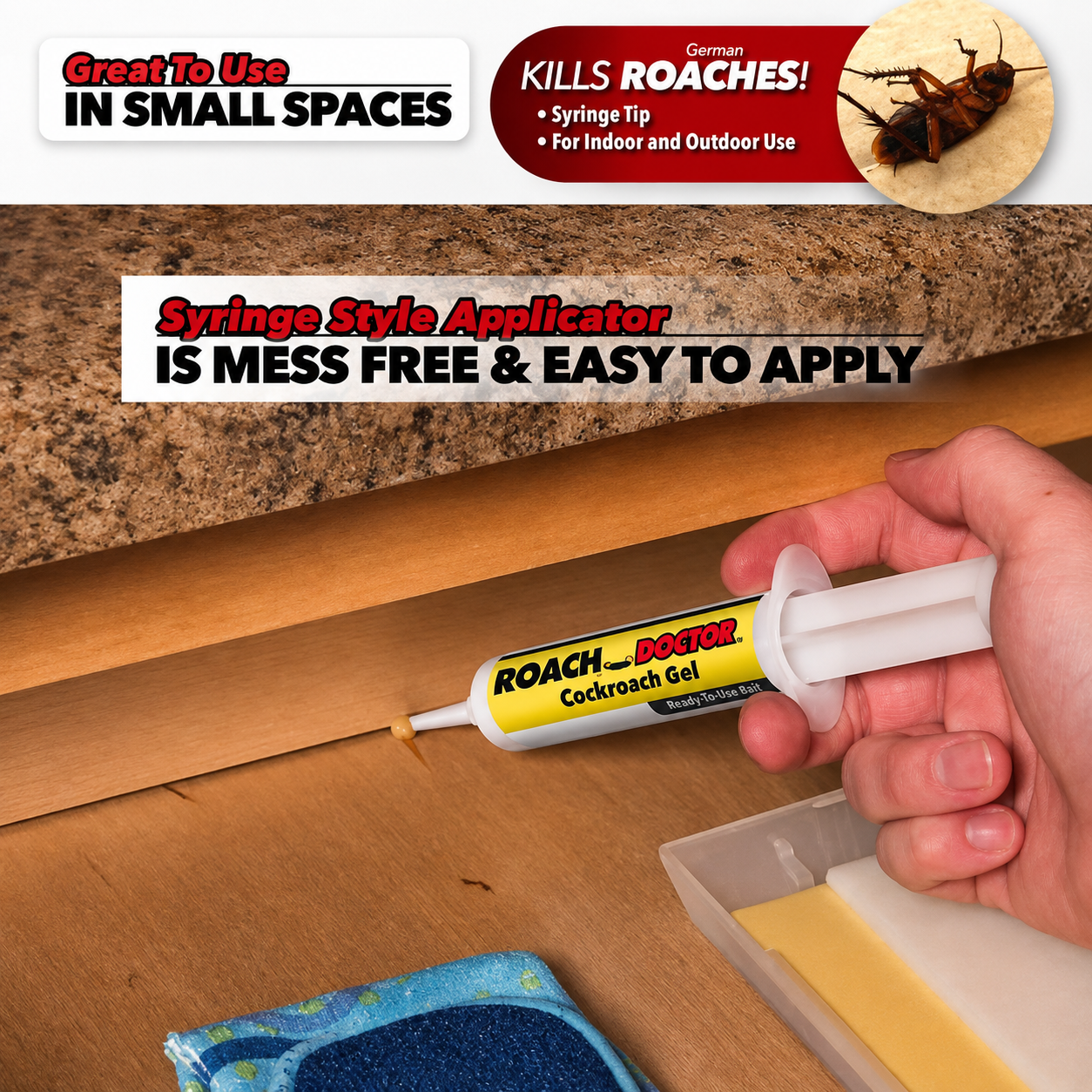 Cockroach Killer Gel Bait – Easy-Apply Syringe for Effective Pest Control
