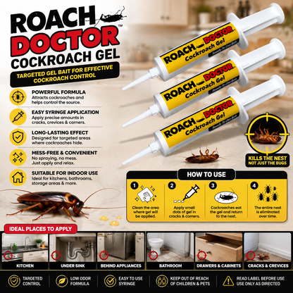 Cockroach Killer Gel Bait – Easy-Apply Syringe for Effective Pest Control