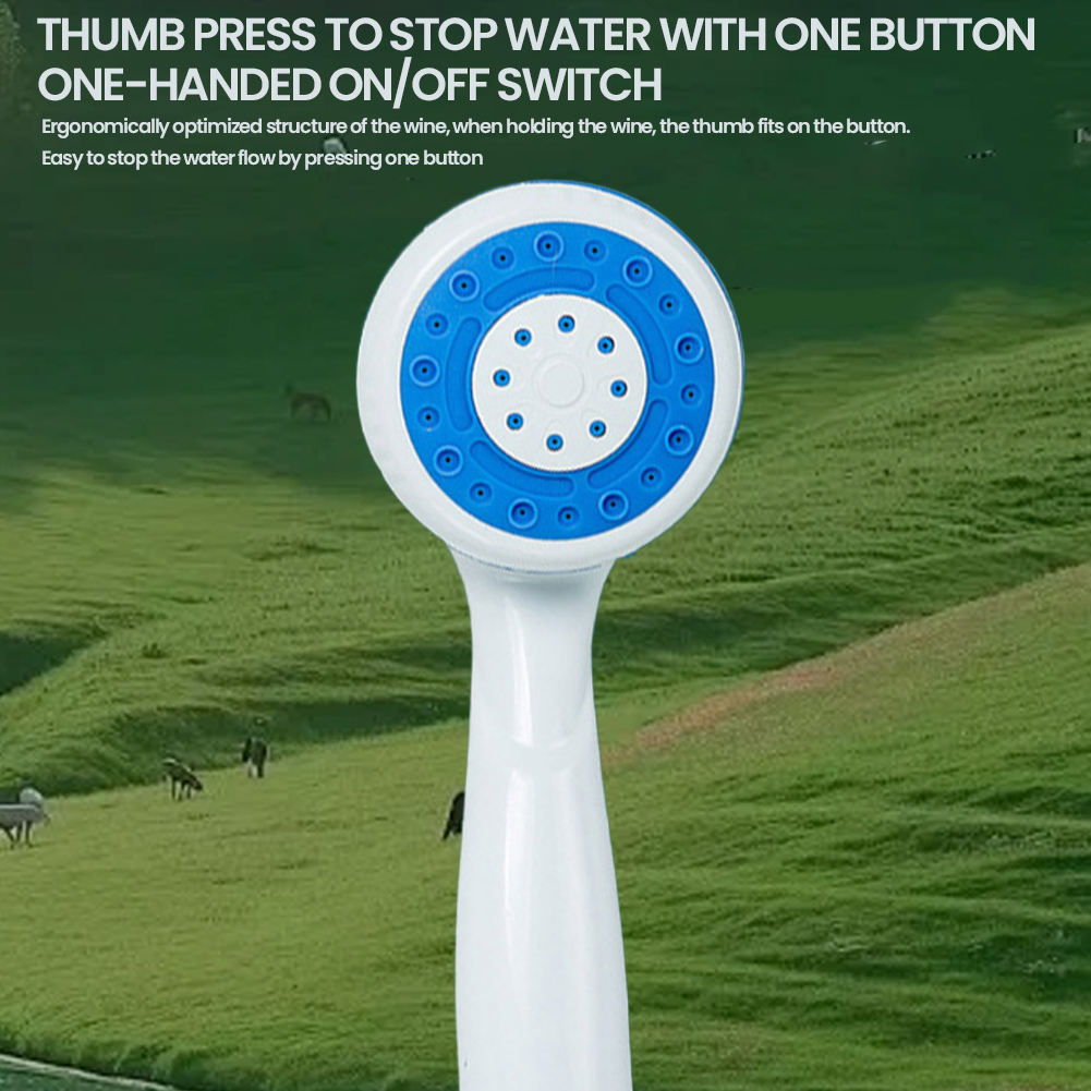 Portable Rechargeable Camping Shower – Electric Shower Pump with Handheld Sprayer (1800mAh)