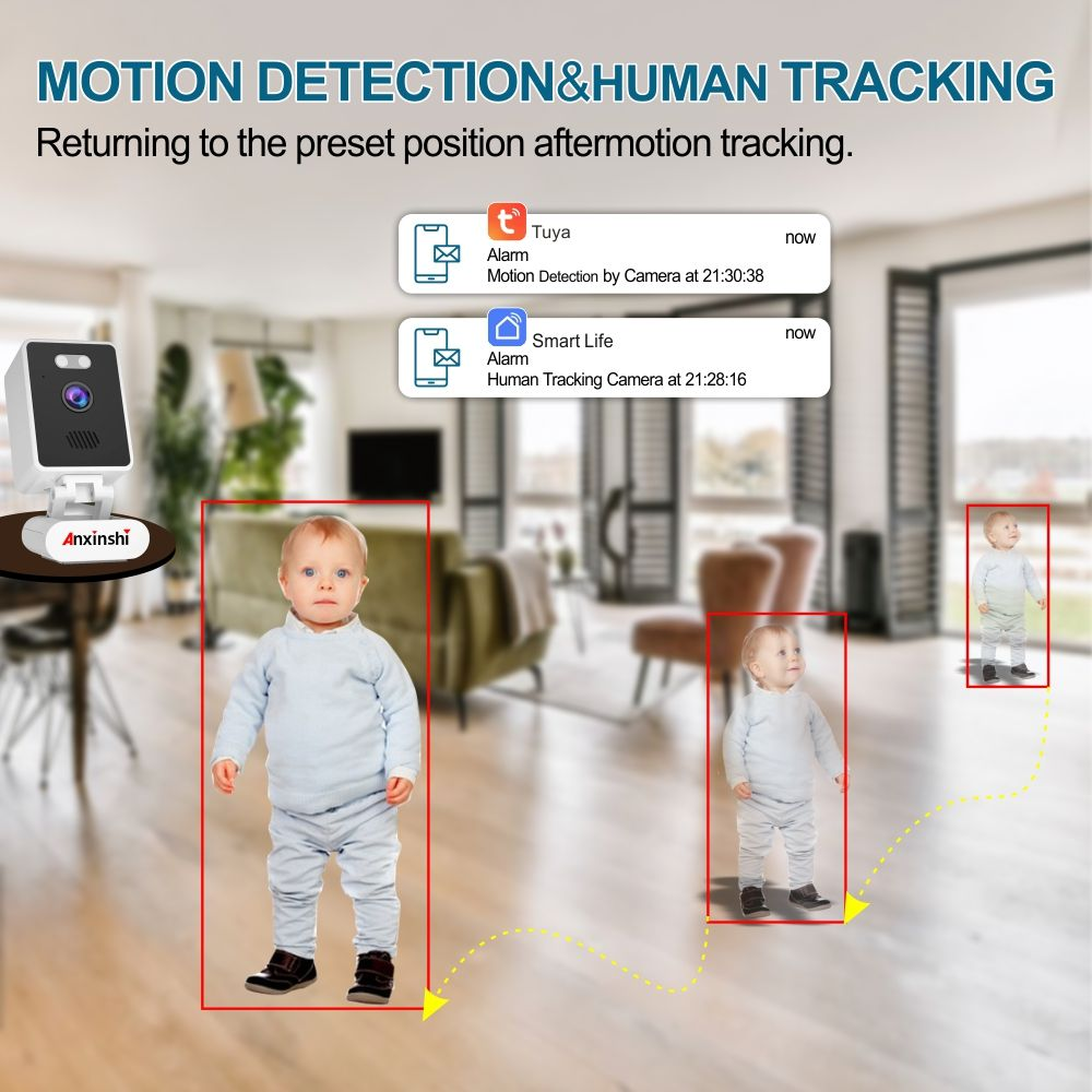 3MP WIFI 2.4G/5G Wireless CCTV with Motion Detection, Night Vision & Two-Way Audio