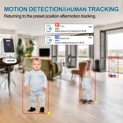 3MP WIFI 2.4G/5G Wireless CCTV with Motion Detection, Night Vision & Two-Way Audio