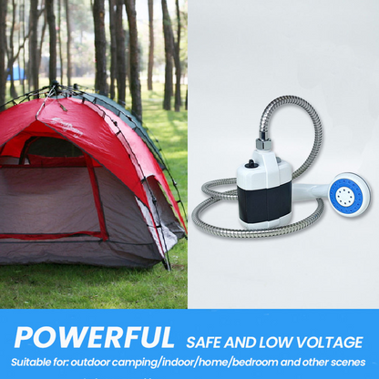 Portable Rechargeable Camping Shower – Electric Shower Pump with Handheld Sprayer (1800mAh)