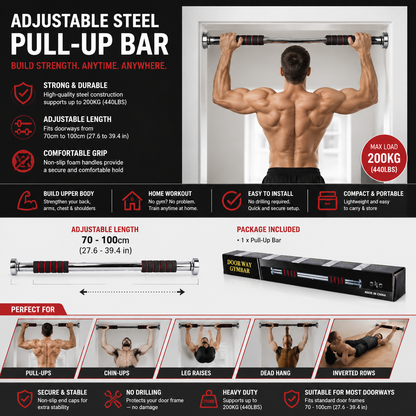 Adjustable Pull-Up Bar Equipment for Strength Training