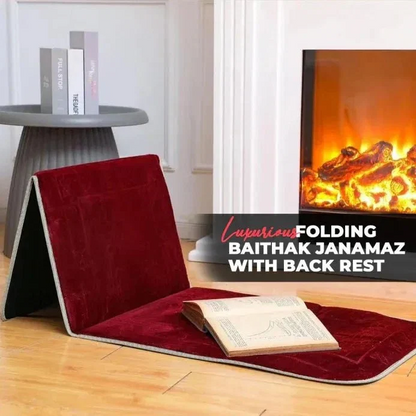 Foldable Muslim Prayer Rug Foam Prayer Mat with Comfortable Backrest